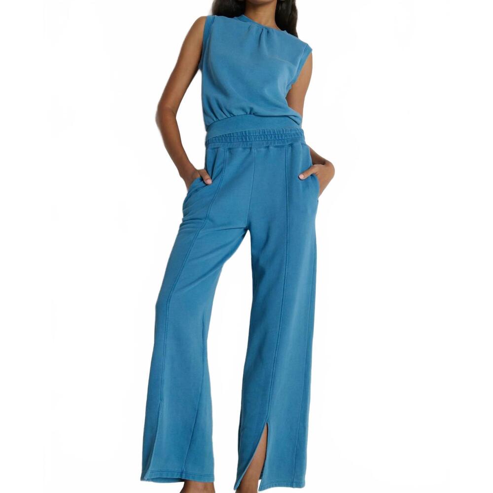 NEW NATION LTD lincoln knit front slit pant in indigo